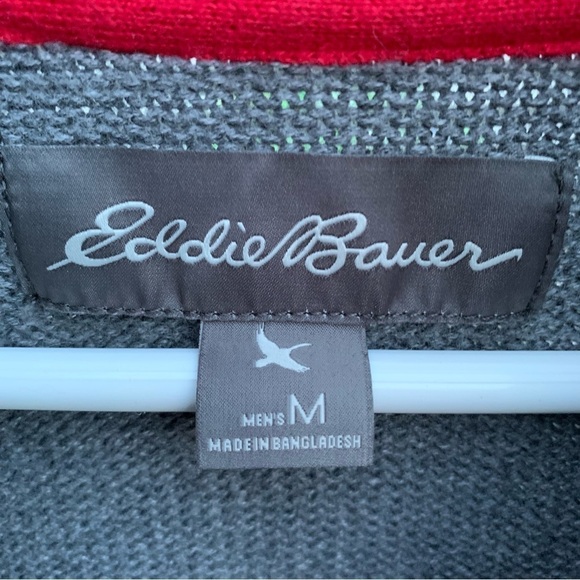 Eddie Bauer Pullover 1/4 Zip Sweater Stripes Men’s Size Medium Blokette - Picture 8 of 8